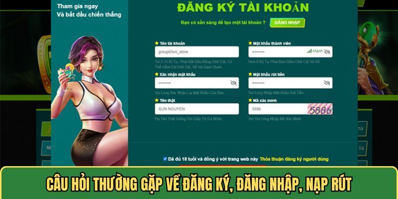 Câu hỏi thường gặp về đăng ký tài khoản tại nhà cái